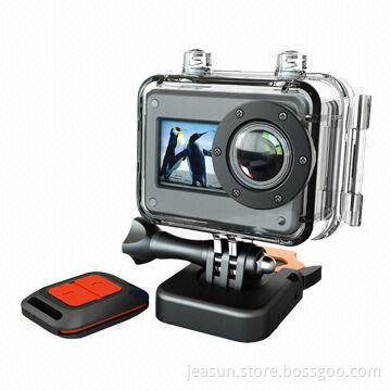 Full HD waterproof sports action camera with remote controller